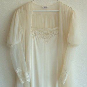 Antique Bride's First Night Gown and Robe